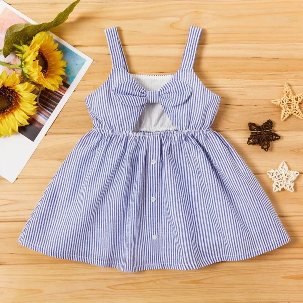NWT PatPat Baby Girl Striped Strappy Dress Size 12-18 months